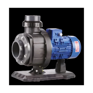 Storm serisi trifaze ön filtresiz plastik havuz pompası, mavi motorlu ve yüksek giriş çaplı tasarım.