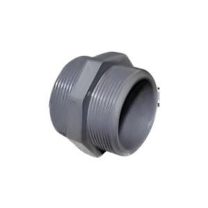 UH-PVC dıştan dişli nipel, gri renkli, plastik bağlantı adaptörü