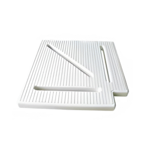 30 cm klasik desenli beyaz PVC havuz ızgara köşe parçası 90 derece dönüş aparatı