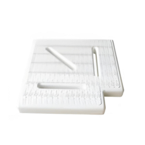 Yıldız desenli beyaz 90 derece havuz ızgara köşe parçası - 25 cm