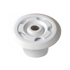 Küreli yandan besleme nozulu YBN-K 6D, dıştan dişli, beyaz plastik gövdeli havuz ekipmanı