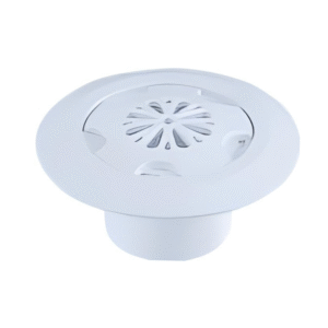 Yandan çıkışlı tabandan besleme nozulu NTB-7 modeli, beyaz plastik, Ø45/40 mm çaplı