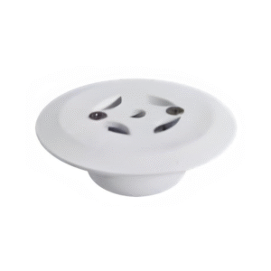 Tabandan besleme debi ayarlı mafsallı havuz nozulu, beyaz renkli Ø63 mm