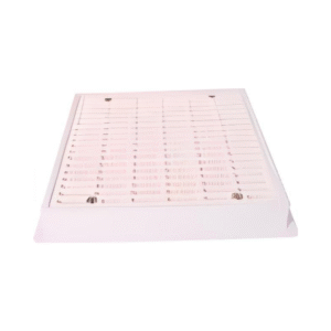 20x20 cm boyutlu beyaz PVC hazneli kare taban havuz ızgarası üstten görünüm