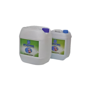 Atlaspool markalı sıvı yosun önleyici ürün görseli – 10 kg ve 20 lt ambalajlı