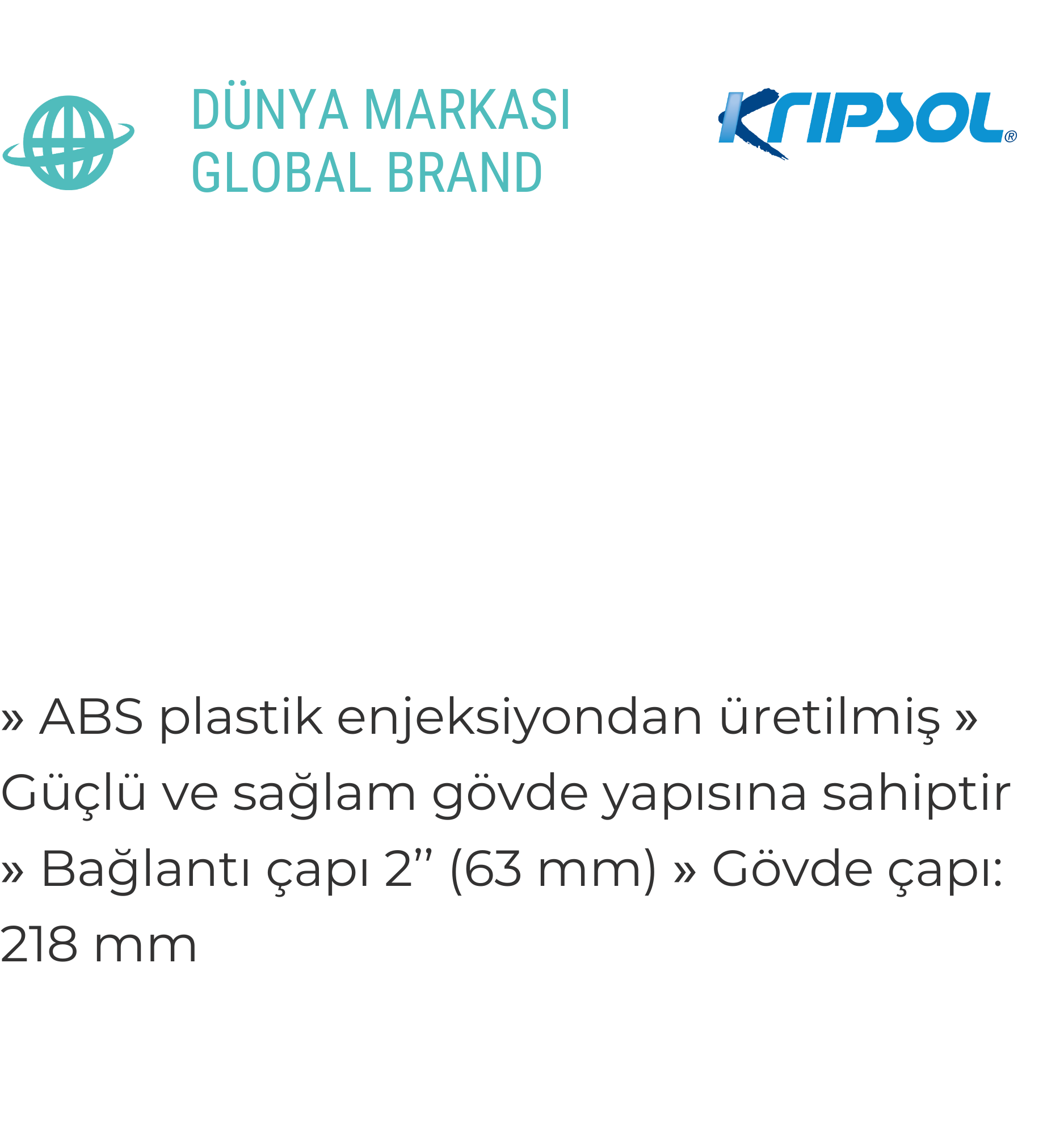 Duvar Tipi Dişli Havuz Besleme Nozulu, ABS Gövde, Kripsol Uyumlu - Görsel 2