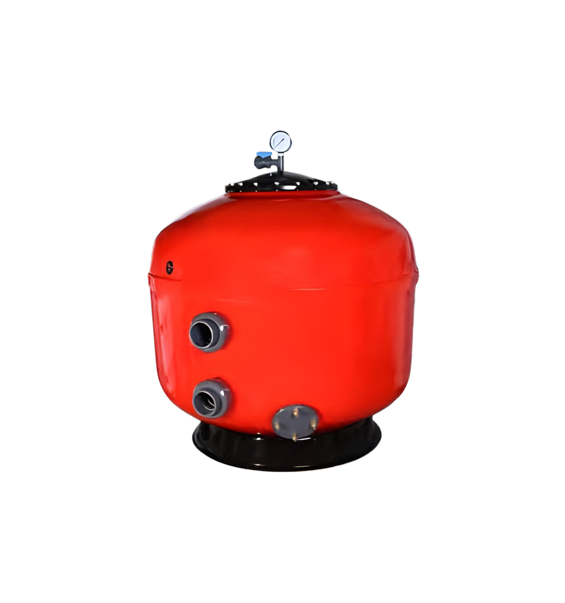 1050 mm çapında flanş bağlantılı kırmızı polyester kum filtresi