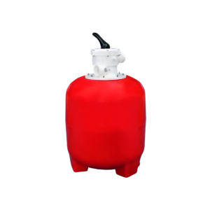 kırmızı üstten vanalı plastik havuz kum filtresi