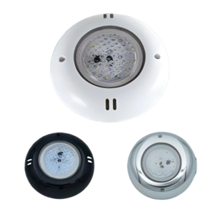 Mini SMD LED havuz aydınlatma lambaları; beyaz, siyah ve krom renk çerçeveli modelleriyle.