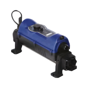 Finder marka titanyum elemanlı, elektrikli SPA ısıtıcı, 24 kW'ye kadar güç seçenekli, mavi gövdeli cihaz