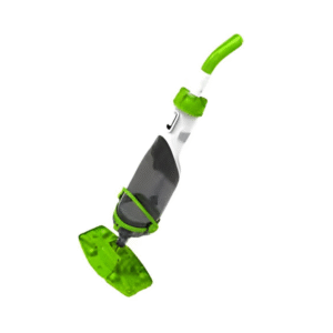 LED göstergeli, geniş başlıklı kablosuz havuz süpürgesi, yeşil-gri tasarım