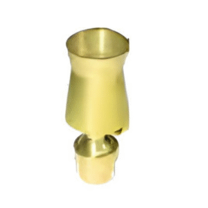 Pirinçten üretilmiş, konik formda köpüklü su efekti sağlayan havuz fıskiye başlığı